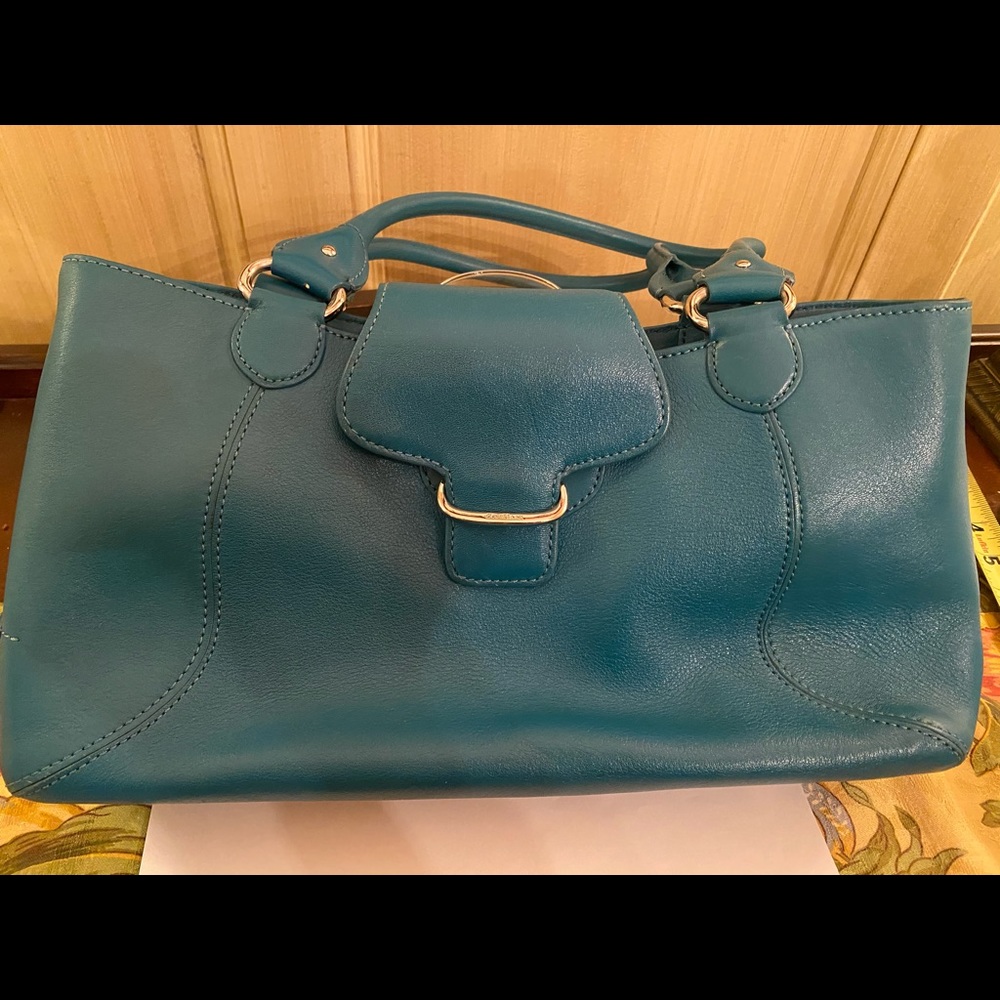 Cole Haan Peacock blue handbag